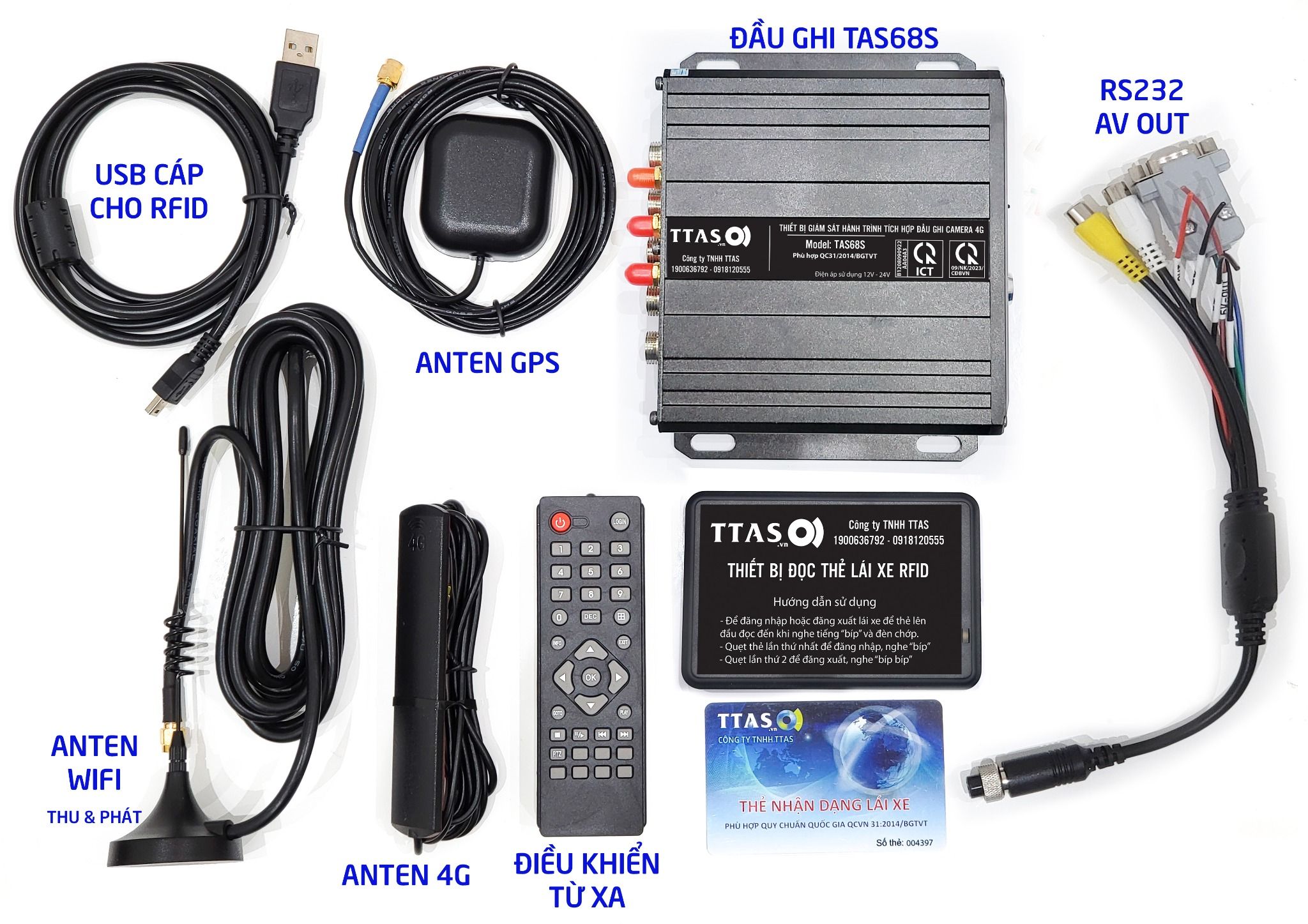 Đầu Ghi Camera Hành Trình Nghị Định 10 TAS68S Thông Minh 4 Chức Năng Trong 1