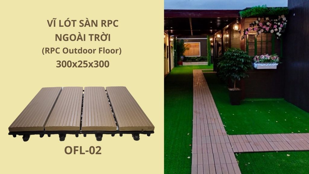 Viên lót sàn ngoài trời RPC OFL-02