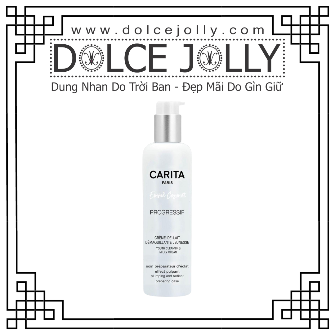 Sữa rửa mặt tẩy trang Creme Lait Demaquillante Jeunesse CARITA