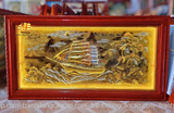  Tranh đồng Thuận buồm xuôi gió dát vàng bạc 90x170 cm mẫu 3 