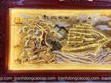  Tranh đồng Thuận buồm xuôi gió dát vàng bạc khung đục 90x170 cm mẫu 2 