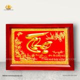  Tranh Chữ Thọ Mạ Vàng 24K ( kích thước 48cm x 68cm ) 