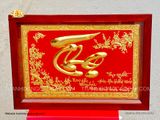  Tranh Chữ Thọ Mạ Vàng 24K ( kích thước 48cm x 68cm ) 