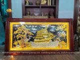  Tranh đồng Thuận buồm xuôi gió đồng đỏ dát vàng bạc 90x170 cm mẫu 1 