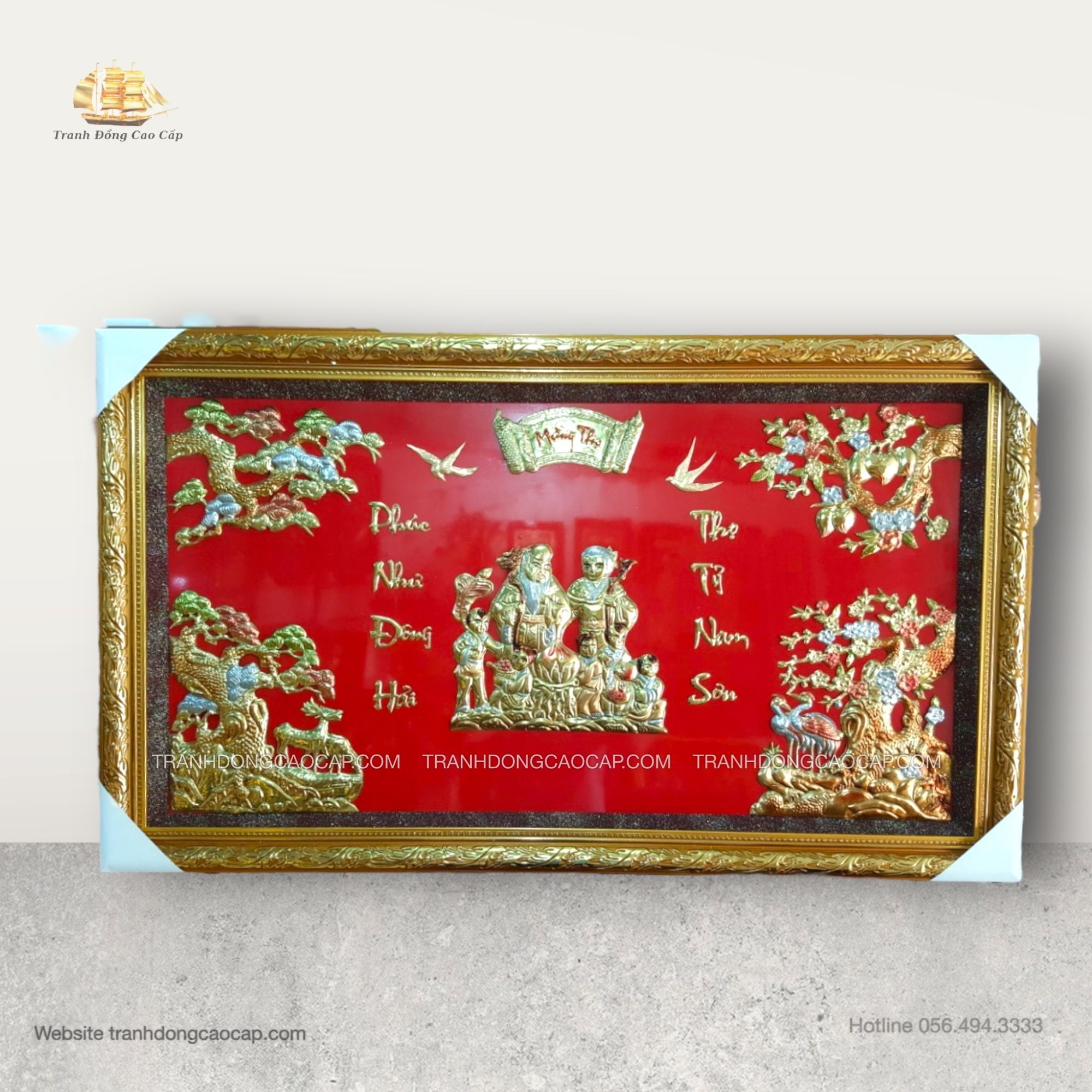  Tranh Mừng Thọ Ông Bà ( kích thước 70cm x 110cm ) 