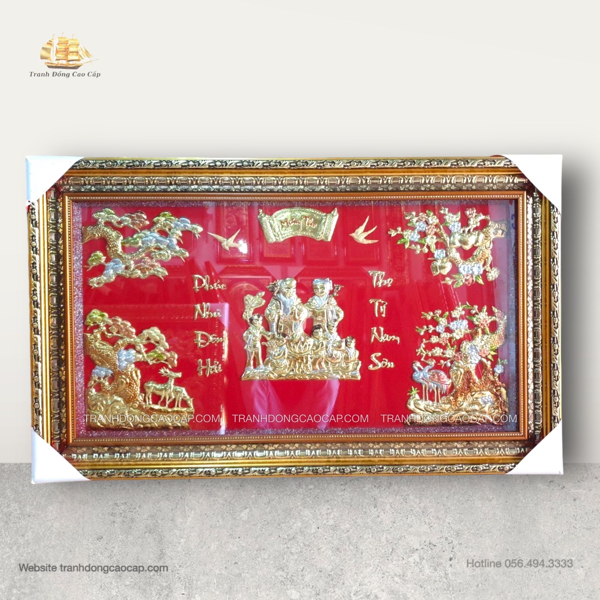  Tranh Mừng Thọ Ông Bà ( kích thước 80cm x 130cm ) 