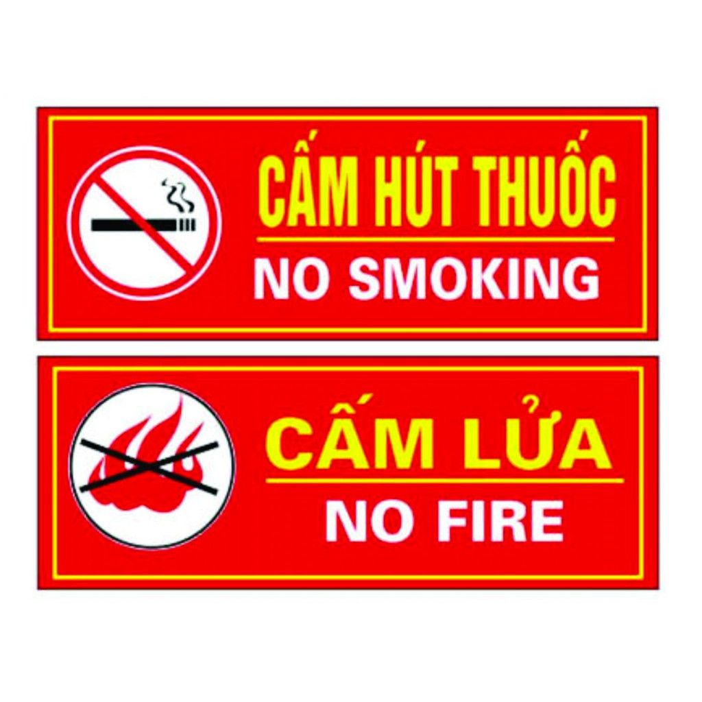 Cấm lửa + Cấm Thuốc (Mica)