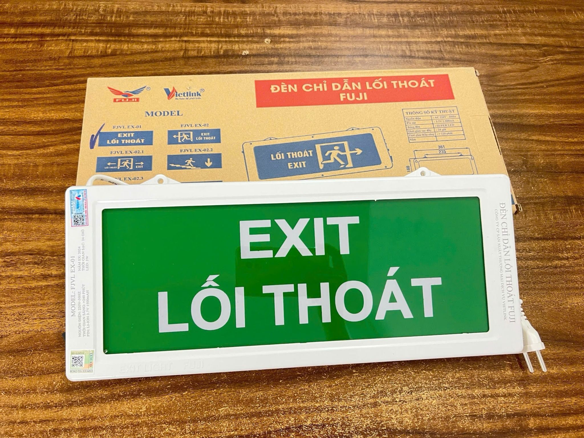 Đèn exit Fuji (VN) - Có tem kiểm định