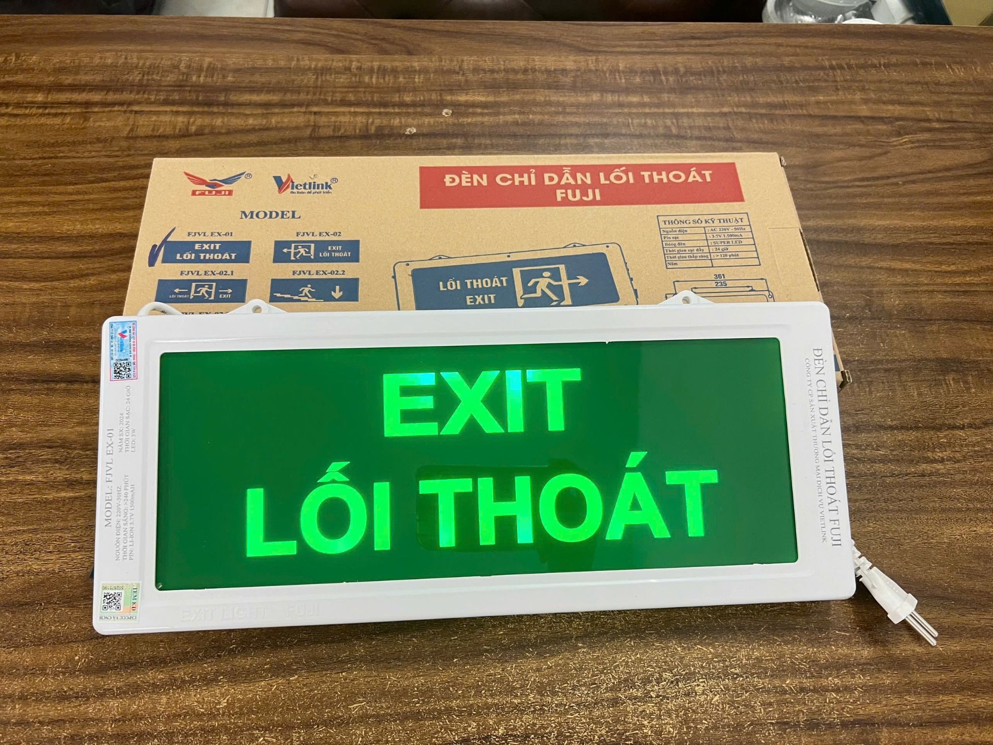 Đèn exit Fuji (VN) - Có tem kiểm định
