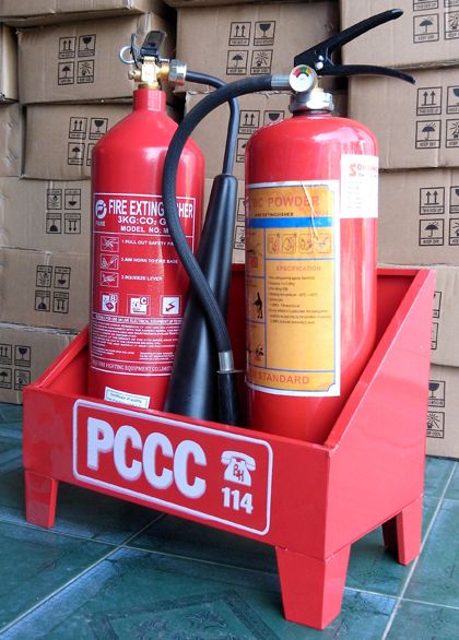 Kệ đựng 2 bình chữa cháy