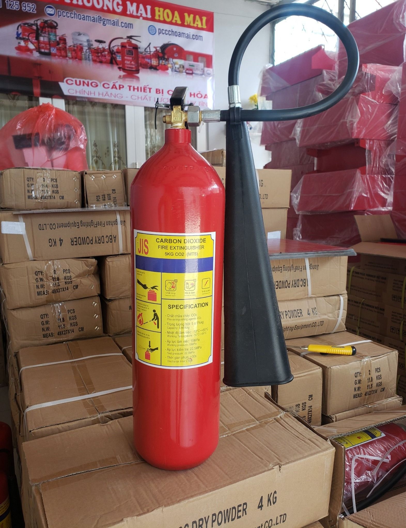 Bình chữa cháy khí CO2 5kg - MT5 (TQ)