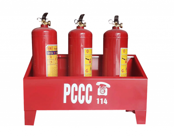 Kệ đựng 3 bình chữa cháy – PCCC Hoa Mai