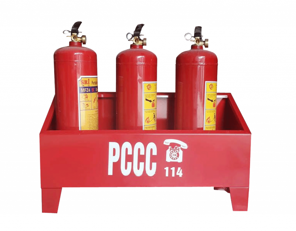 Kệ đựng 3 bình chữa cháy