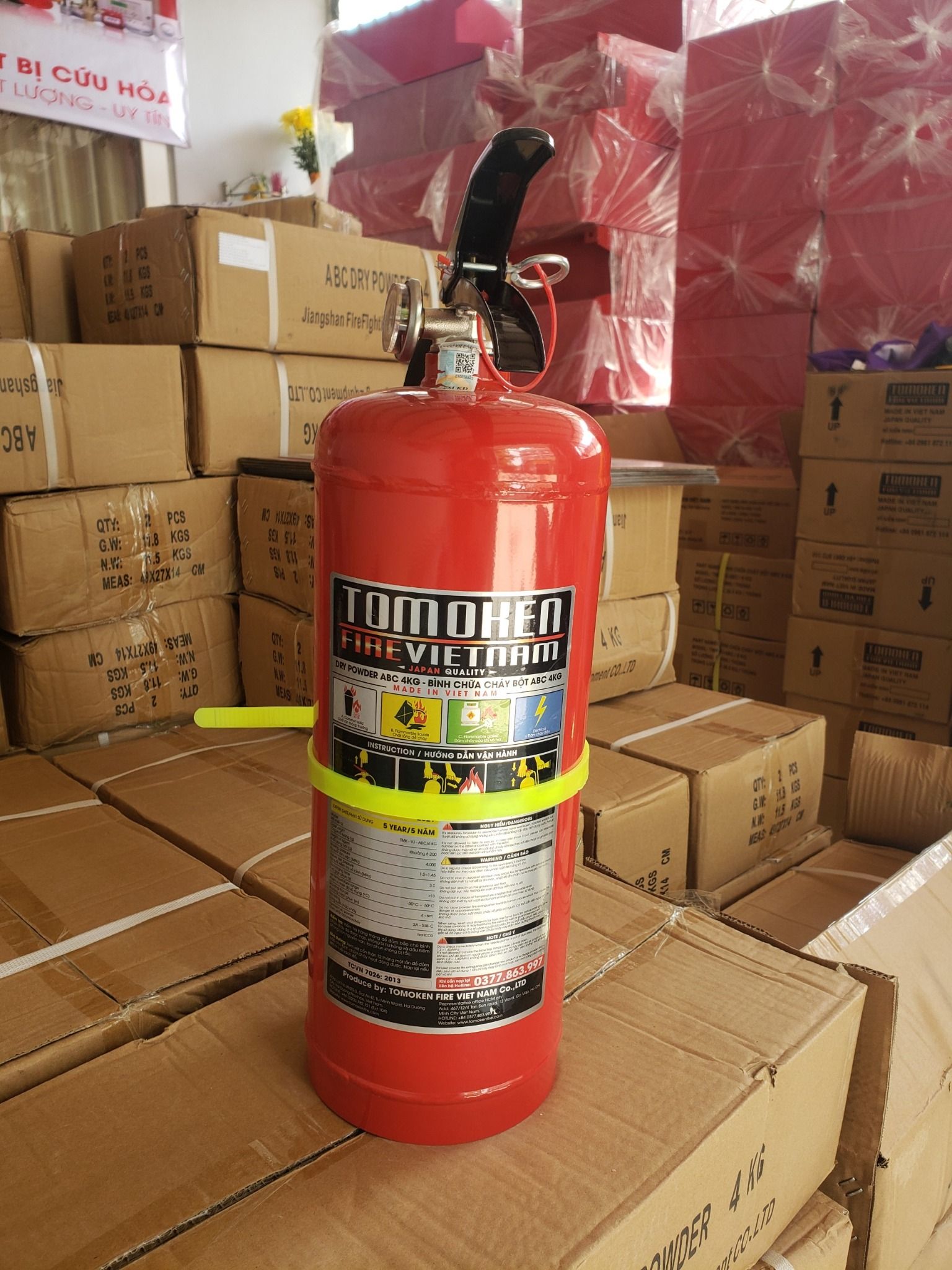 Bình chữa cháy bột ABC Nhật/VN -4KG
