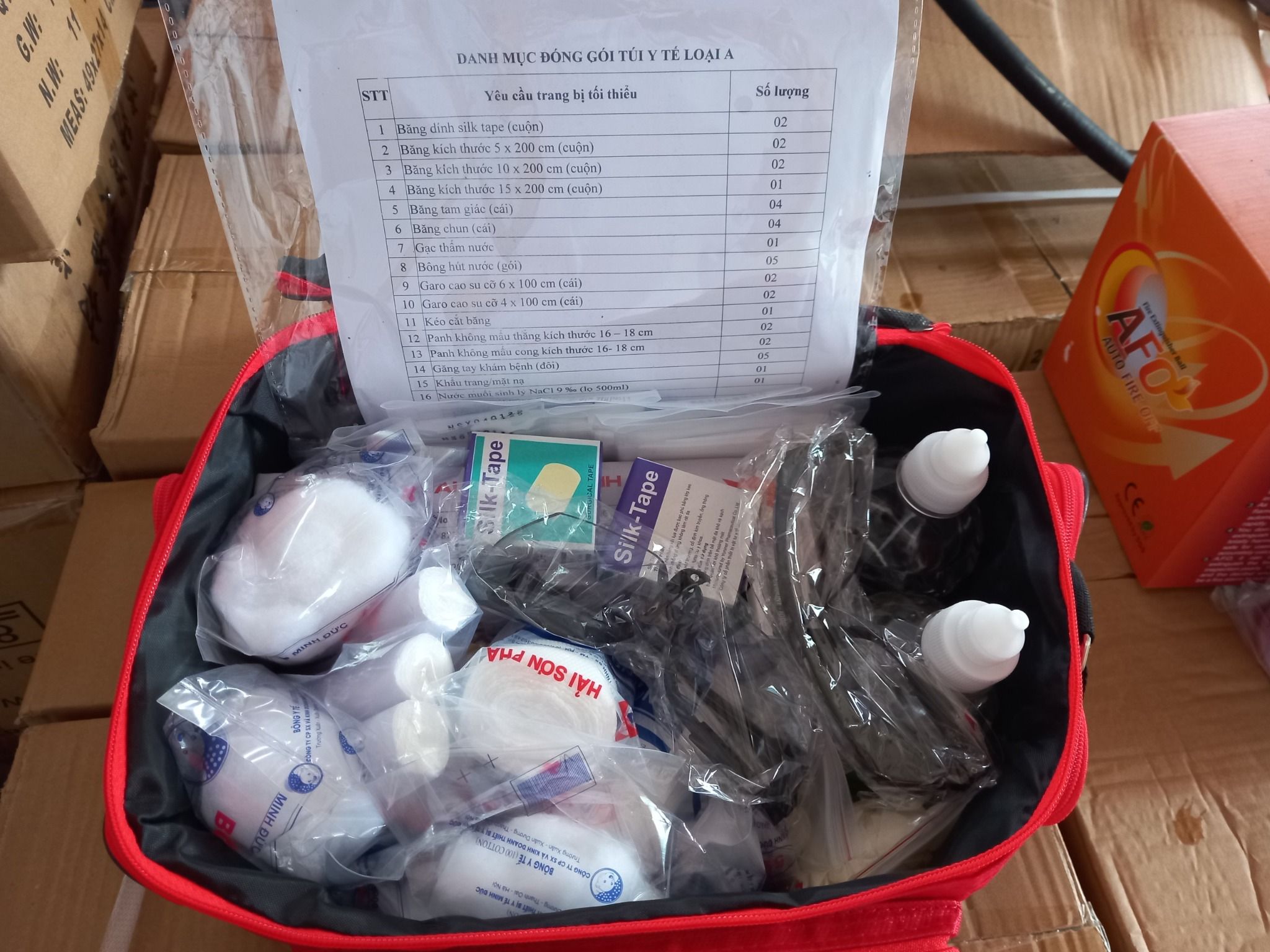 Túi sơ cứu y tế loại A