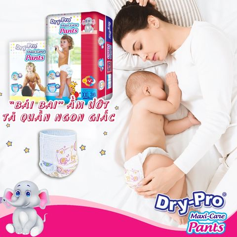  Combo tã/bỉm quần Dry-Pro L50 (9kg-14kg) + tặng Túi nước rửa bình sữa Pur 450ml 