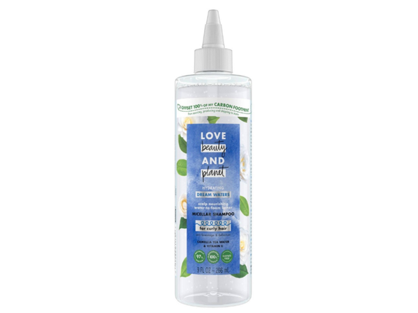 Dầu gội cho tóc xoăn, khô, dợn sóng Love Beauty and Planet Hydrating Dream Waters Micellar 266 mL [Mỹ]