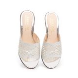 Dép nữ Hanatabi quai lưới đính đá đế xuồng siêu nhẹ cao 7cm mã HNDEL7F945 (Size 35 -> 39)