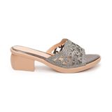 Dép gót nữ Hanatabi quai lưới đính xoàn gót cao 5cm đế PU siêu nhẹ mã HNDE5F923 (Size 36 -> 41)