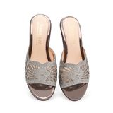 Dép nữ Hanatabi quai lưới đính đá đế xuồng siêu nhẹ cao 7cm mã HNDEL7F941 (Size 35 -> 39)