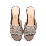 Dép nữ Hanatabi quai lưới đính đá đế xuồng siêu nhẹ cao 7cm mã HNDEL7F943 (Size 35 -> 39)