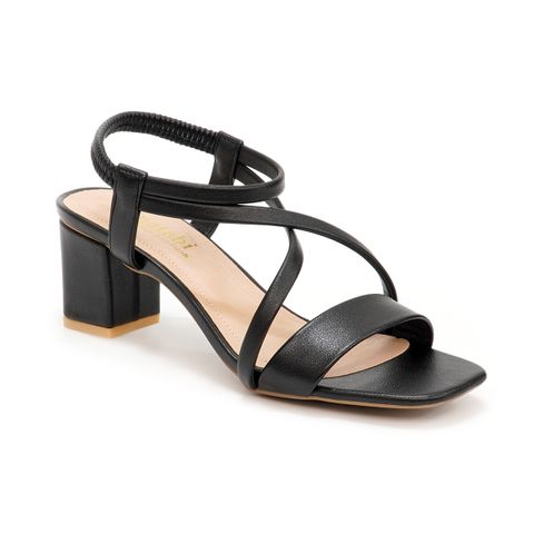 giày sandal nữ cao gót 5cm Hanatabi quai ngang mũi vuông hậu thun đế TA bigsize (35-41) mã HNSDT5F855