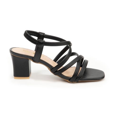 giày sandal nữ cao gót 5cm Hanatabi quai chéo mũi vuông hậu thun đế TA bigsize (35-41) mã HNSDT5F857
