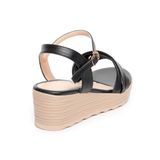 Sandal nữ Hanatabi quai ngang 2 xếp đế xuồng siêu nhẹ cao 5cm hậu c mã HNSD5F968 (Size 36 -> 40)