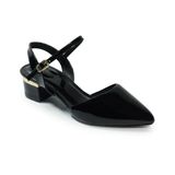 Sandal Bít Mũi Trơn Hậu Gài Gót Vuông Viền Đồng Mã HNMI3F0026 (Size 35 -> 39)