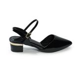 Sandal Bít Mũi Trơn Hậu Gài Gót Vuông Viền Đồng Mã HNMI3F0026 (Size 35 -> 39)