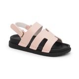 Sandal nữ Hanatabi 2 lớp quai chứ H may liền đế cao 3cm mã HNSDX3F824 (Size 35 -> 39)