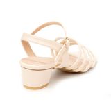 Sandal nữ Hanatabi 4 quai chéo mũi vuông gót 3cm hậu c đế TA cao cấp chống trơn trượt mã HNSDG3F887 (Size 35 -> 41)