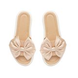 Dép nữ quai bảng ngang nơ vải đế cao 3cm mã HNDE3F770 (Size 36 -> 39)