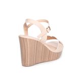 Sandal Nữ Hanatabi Quai Ngang Có Khóa Đế Pu Vân Gỗ Siêu Nhẹ Cao 9cm Hậu C Mã HNSDX9F1014 (Size 35 -> 39)