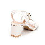 Sandal nữ Hanatabi bản ngang 2 quai chéo khóa mũi vuông gót cao 5cm hậu c mã HNSDG7F896 (Size 35 -> 41)