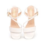 Sandal nữ Hanatabi bản ngang 2 quai chéo khóa mũi vuông gót cao 5cm hậu c mã HNSDG7F896 (Size 35 -> 41)