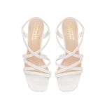 Sandal nữ Hanatabi 3 quai chéo mũi vuông gót cao 5cm hậu thun đế TA cao cấp chống trơn trượt mã HNSDT5F857 (Size 35 -> 41)