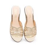 Dép nữ Hanatabi quai lưới đính đá đế xuồng siêu nhẹ cao 7cm mã HNDEL7F943 (Size 35 -> 39)