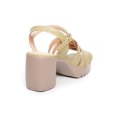 Sandal nữ Hanatabi đế PU siêu nhẹ cao 7cm quai xương cá hở mũi hậu c mã HNSDG7F965 (Size 35 -> 39)