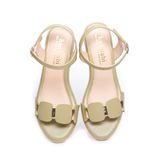 Sandal Nữ Hanatabi Quai ngang có khóa Đế Xuồng Siêu Nhẹ Cao 7cm Hậu C Mã HNSDX7F990 (Size 35 -> 39)