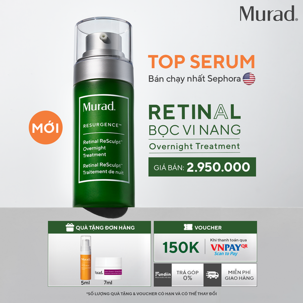 RESURGENCE - Tinh chất Retinal nâng cơ giảm nếp nhăn    Murad Retinal Resculpt Overnight Treatment 30ml