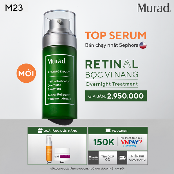 [FLASH DEAL] RESURGENCE - Tinh chất Retinal nâng cơ giảm nếp nhăn##Murad Retinal Resculpt Overnight Treatment 30ml