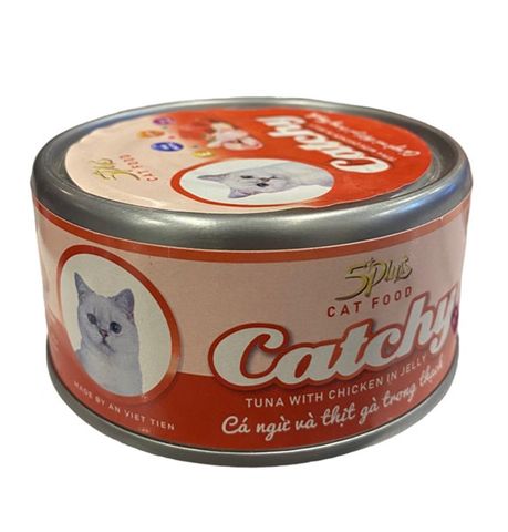  Pate Cho Mèo 5Plus Catchy Lon 170g Nhiều Vị 