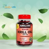  Dầu nhuyễn thể (dầu tôm) Kirkland Signature Krill Oil 500mg 160 viên 