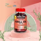  Dầu nhuyễn thể (dầu tôm) Kirkland Signature Krill Oil 500mg 160 viên 