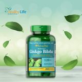  Viên uống giúp tăng cường trí nhớ Ginkgo Biloba 120 mg Puritan's Pride, hộp 200 viên của Mỹ 