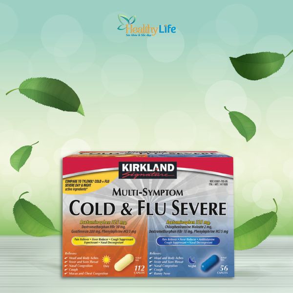  Viên Uống Giảm Các Triệu Chứng Cảm Cúm Kirkland Signature Cold & Flu Multi-Symptom Daytime & Nighttim 