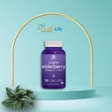  Kẹo Tăng Cường Miễn Dịch Cao Cấp Organic Elderberry Plus C and Zinc, 120 Viên 