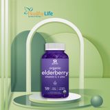  Kẹo Tăng Cường Miễn Dịch Cao Cấp Organic Elderberry Plus C and Zinc, 120 Viên 