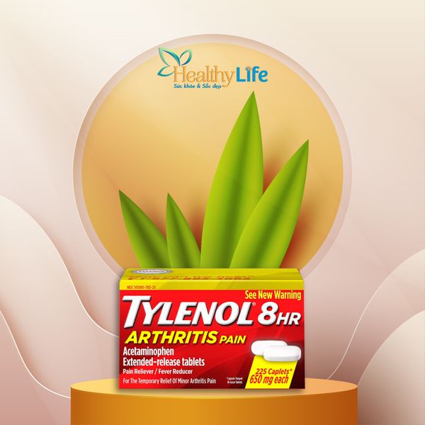  Viên uống giảm đau hạ sốt Tylenol 8Hr Arthritis Pain 650mg 225 Caplets 
